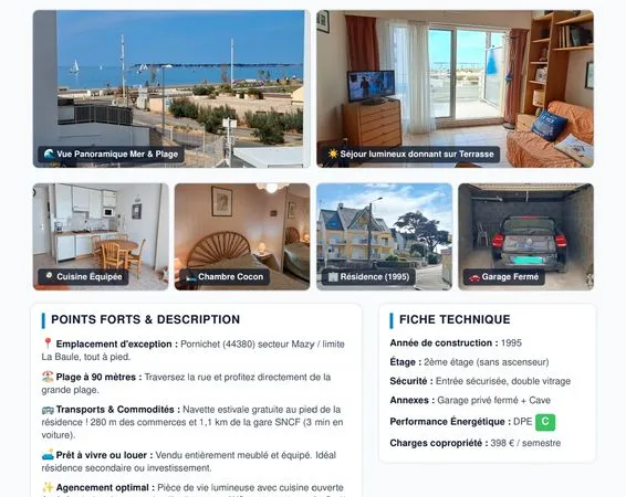 Vente appartement sur Pornichet