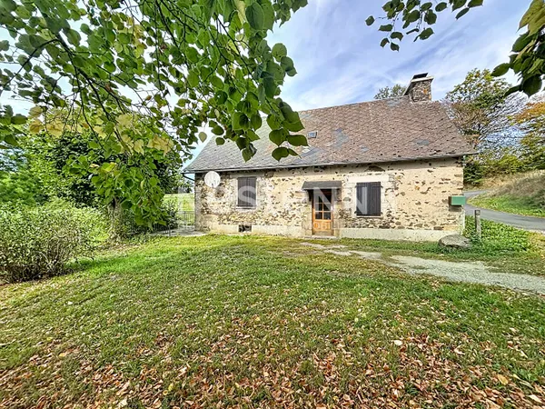 A VENDRE À CHAMBOULIVE ENSEMBLE EN PIERRE AVEC GRANGE ET 4 300 M² DE TERRAIN