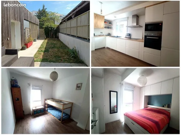 T3 esprit maison, jardin, entrée indépendante, garage fermé attenant