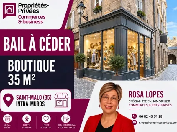 Commerce 1 pièce 35 m²