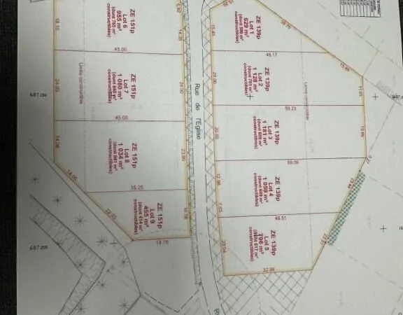 Terrain 699 m² Ervillers