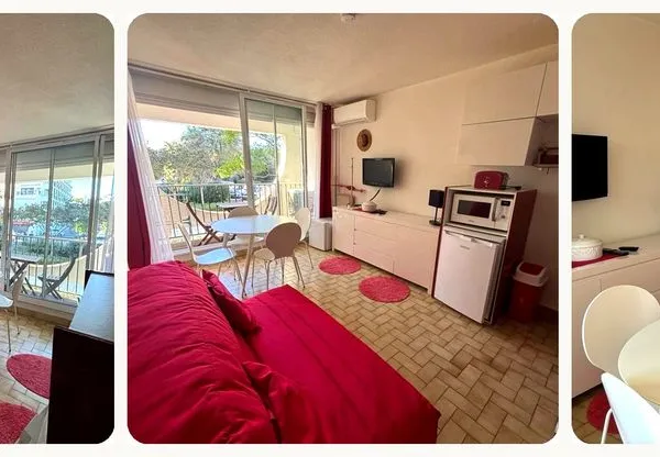La Grande Motte - Port Soleil - Studio cabine 21m² + balcon 3m² - Vue port arborée - 50m du port