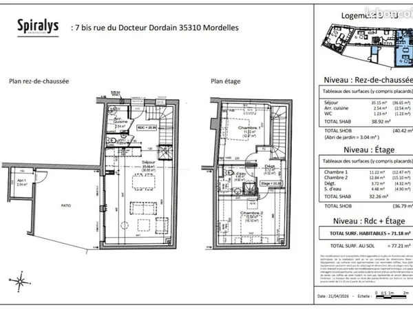 Maison 3 pièces 71 m²