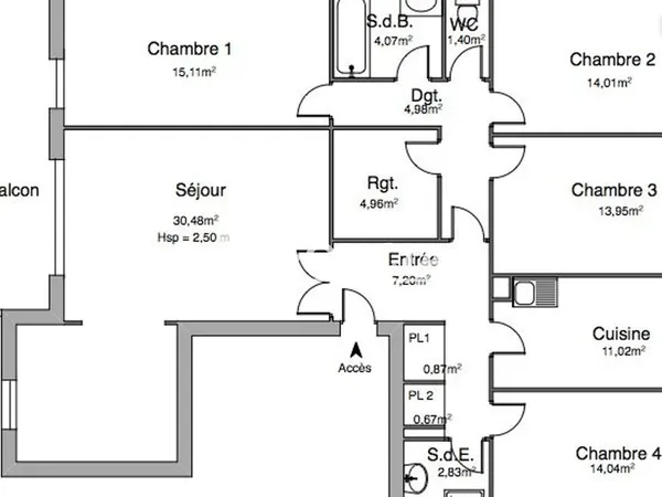 Appartement Location Pau 5p 126m² 1173€
