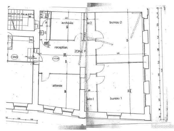 Bureaux 100 m² Bergerac