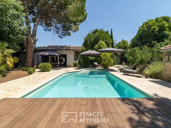 Maison familiale avec piscine et jardin exceptionnel à Montpellier