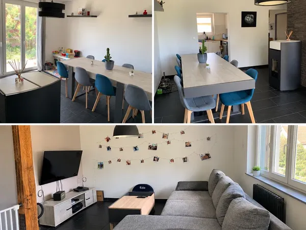 Maison 90m² - 2 ch - Garage - Sous-sol complet - Combles aménageables