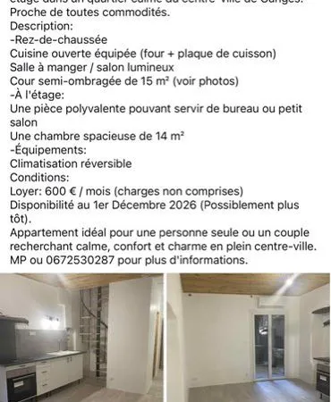 Recherche locataire pour reprise de bail