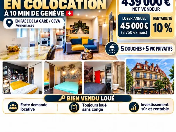 🔥 5 MINI-STUDIOS en coloc en face de la Gare