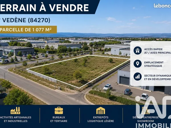 Terrain 1077 m² Vedène