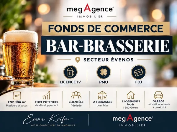 Fonds de commerce Bar-Brasserie -LicenceIV-PMU/FDJ