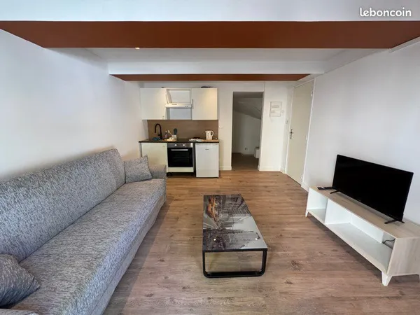 Appartement T2 meublé avec grande pièce en sous-sol aménagée - Entièrement rénové