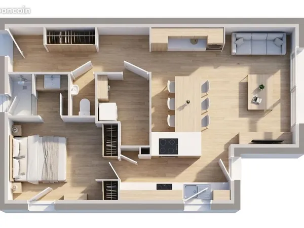 Maison 2 pièces 51 m²