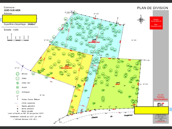 Terrain 676 m²