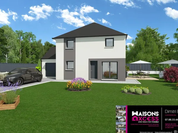 Terrain + maison 125 m²