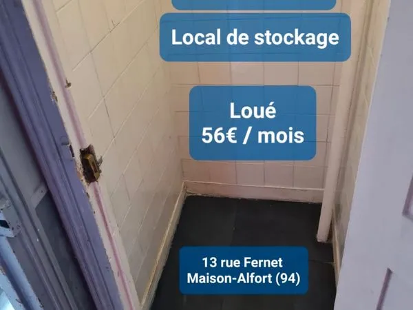 Local de stockage au Rez-de-chaussée - 13 rue Fernet, Maison-Alfort
