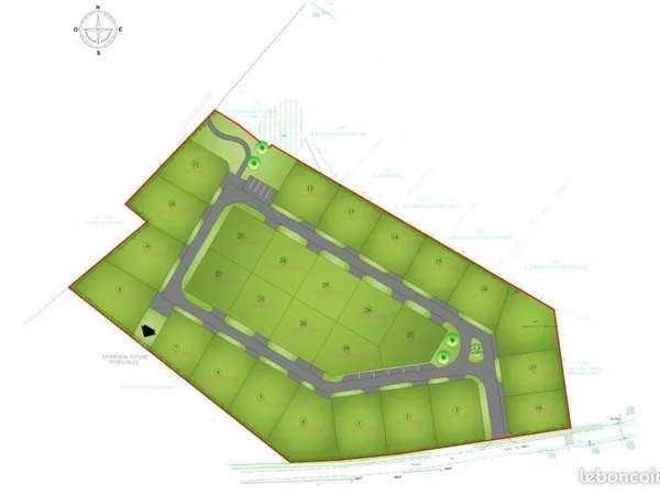 Terrain 400 m² Zuytpeene