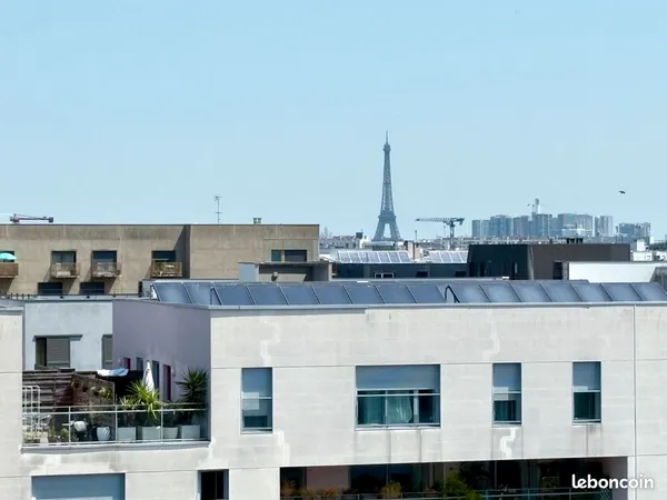 Boulogne-Billancourt - T2 50 m² - 8e étage - Vue Tour Eiffel - Bail Mobilité