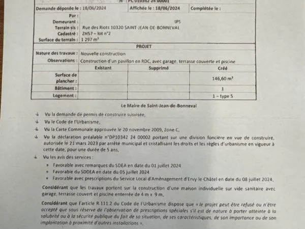 Terrain constructible