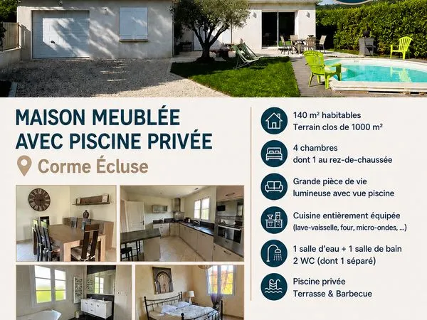 Maison meublée 4 chambres