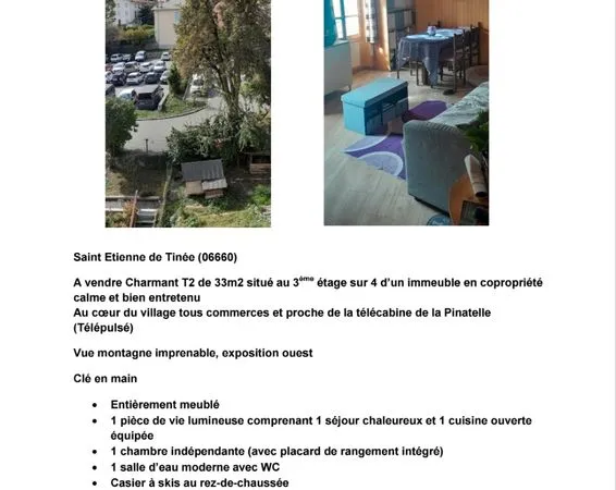 Magnifique appartement St Étienne de Tinée