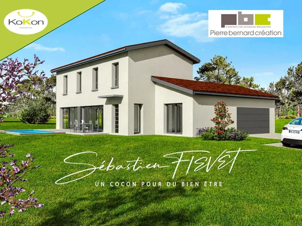 Maison contemporaine de 155m2 sur un beau terrain plat et au c