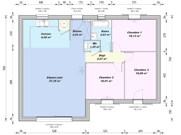 Maison neuve 4 pièces 83 m²
