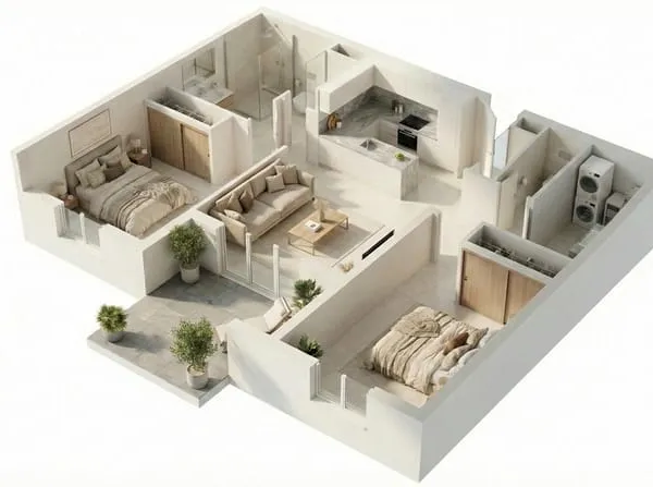 Appartement neuf T3 70,70m2 - RDC - Double Terrasses et exposition - Résidence Girasole