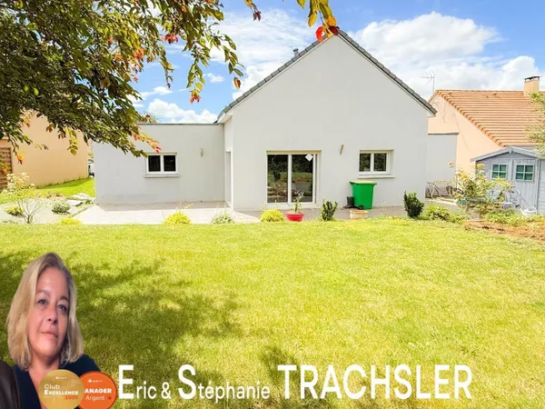 Pavillon contemporain de plain-pied - 3 chambres - garage - La Milesse