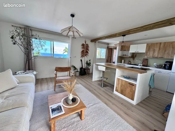 Saint-Leu - T3 72 m² - Vue mer - Jardin 50 m²- Lagon à pied