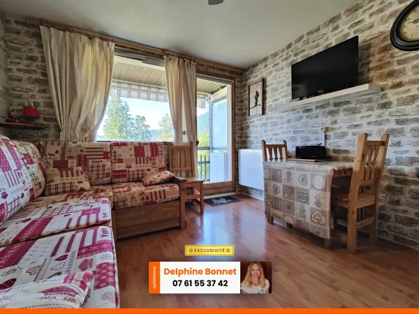 St Pierre de Chartreuse, bel appartement 2P de 27 m2 avec balcon sur vue Chamechaude