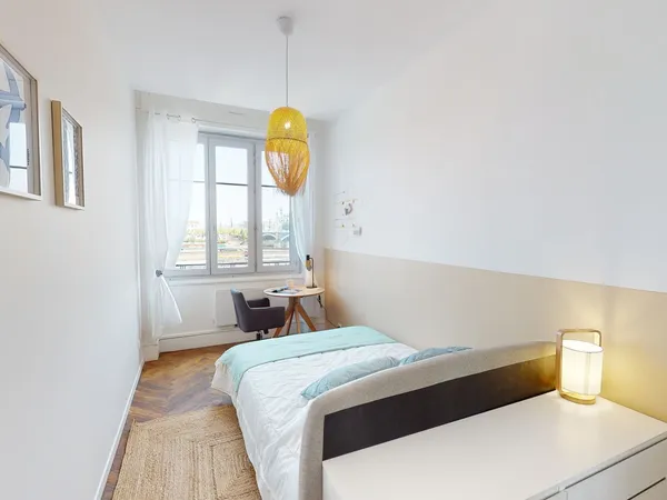 Loue chambre en colocation dans appartement - 12m2 - Lyon