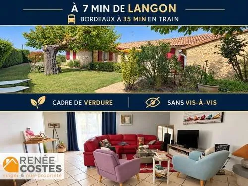 Vente en nue propriété - H67 ans - LANGON (33210)
