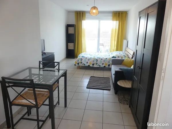 Grand studio meublé 33 m2 lumineux