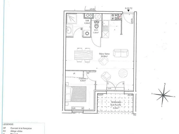 Appartement - 44.8m ²