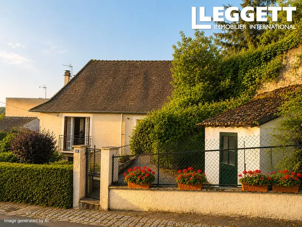 Maison en pierre du XVIIIe siècle comprenant trois chambres, située dans le charmant centre historiq