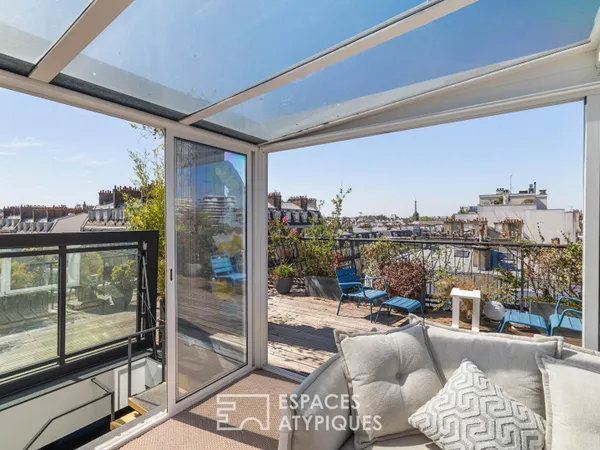 Duo d'appartements, toit terrasse et vues au coeur des Batignolles