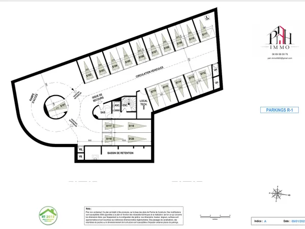 Le Cannet – Box double côte à côte, environ 26 m²