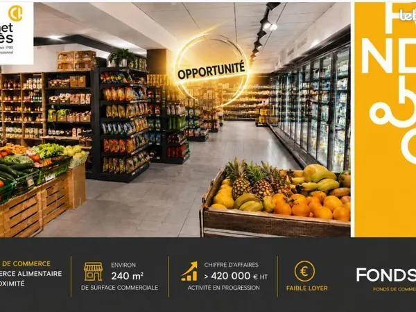 Fonds de commerce épicerie, alimentation 240 m²