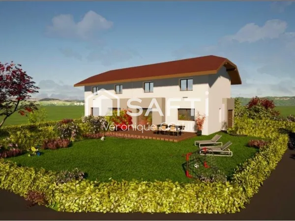 Terrain avec projet de construction au calme a Perrignier
