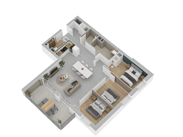 APPARTEMENT NEUF, PREMIER ÉTAGE, AVANNE, 94 M2, 3 CHAMBRES,