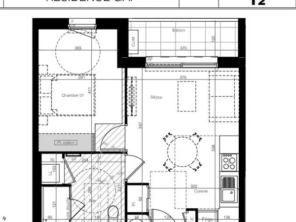 Appartement 1 pièce 38 m²
