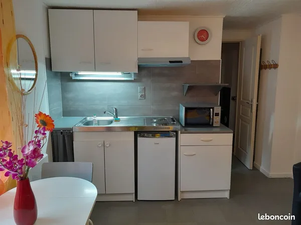 Charmant appartement studio meublé + parking, idéalement situé à côté des thermes / lycée / ville