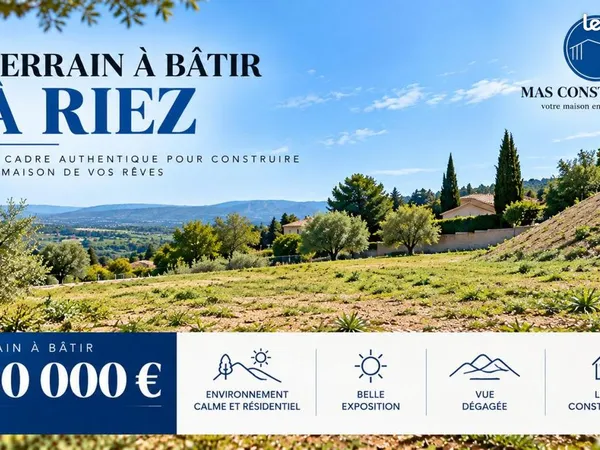 Terrain 970 m² Riez