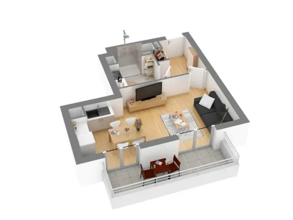 Appartement 1 pièce 33 m²