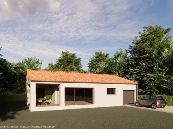 Villa moderne et lumineuse en 4 faces de plain-pied