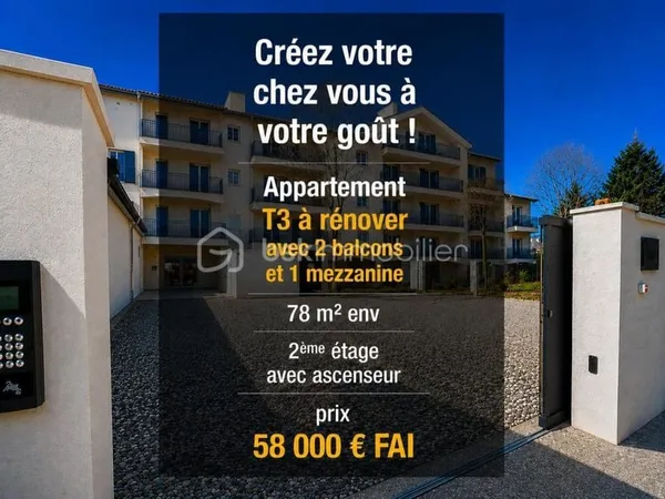 SAINT-CHRISTOL ((84) - Créez votre grand T3 sur mesure ! Plateau sous forme d'appartement de 68 m² e