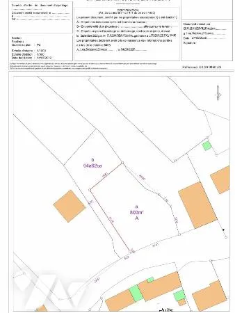 Terrain 800 m²