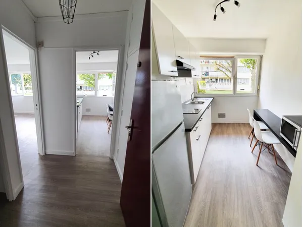 Appartement proche gare, chauffage et eau chaude inclus, refait à neuf