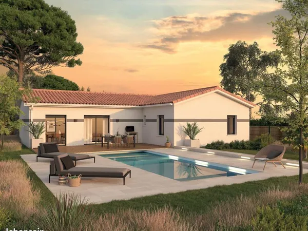 Maison traditionnelle plain-pied 95 m² avec 3 chambres et terrain viabilisé de 600 m² à Boutenac (11